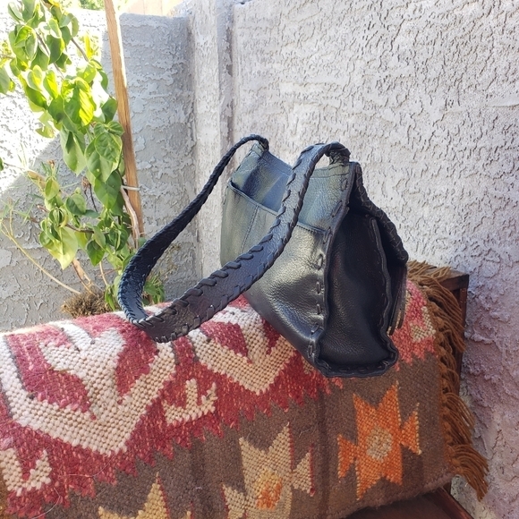 🤩RARE Fossil Leather Fringe Hobo Shoulder Bag‎ - Picture 3 of 12